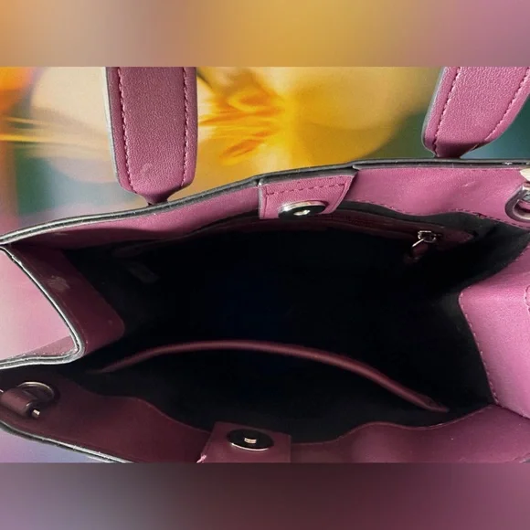 Calvin Klein Audrey Mini Bag Crossbody in Eggplant (Missing Strap) NWOT - Picture 7 of 12